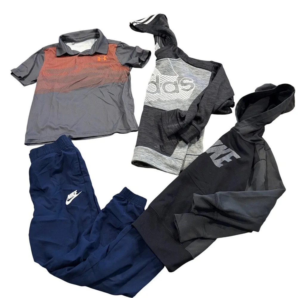 Boys Size 5-6 Clothing Lot Nike Adidas Under Armour Hoodies Polo Track Pants